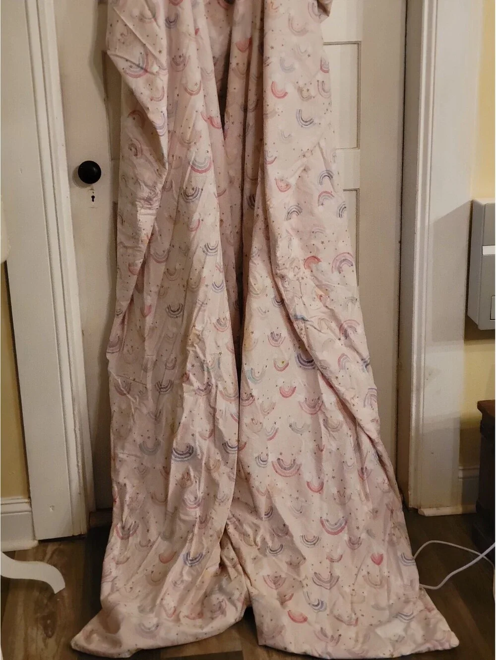 Pottery Barn Kids Rainbow Cloud Organic Duvet Cover And 2 Shams Pink Base Color